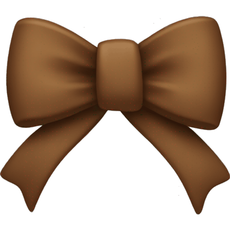 Brown bow without a face emoji