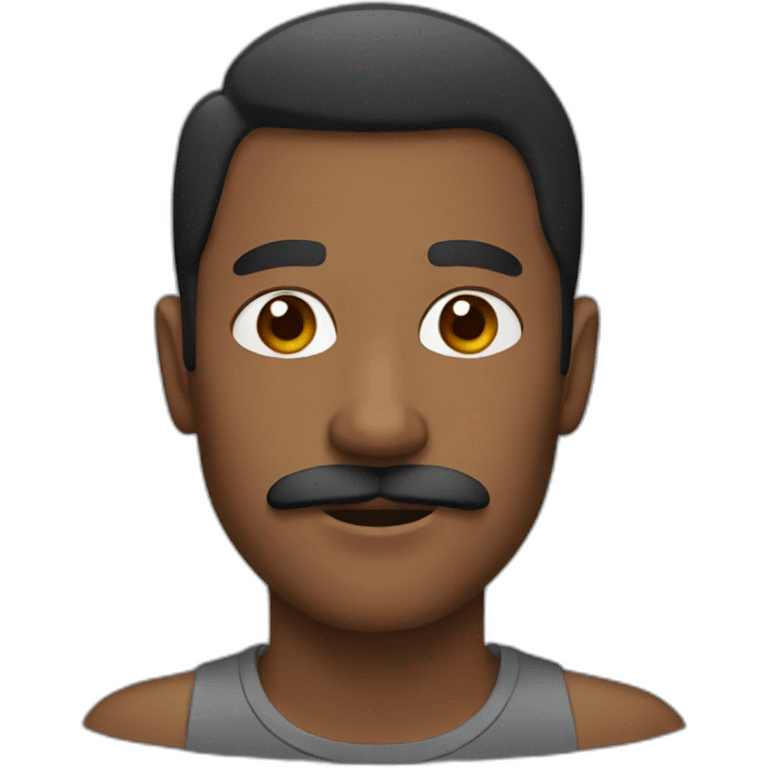 man brown skin with moustache emoji