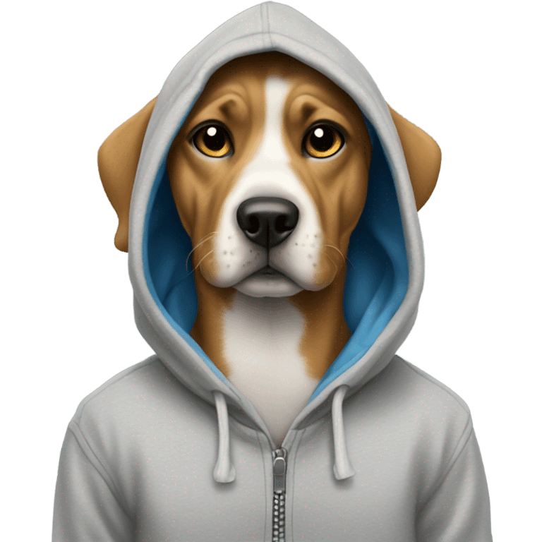 Dog waring a hoodie  emoji