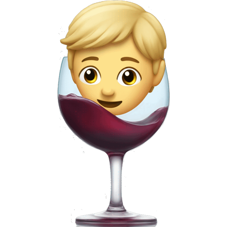 a swimmer floating in a wine glass emoji