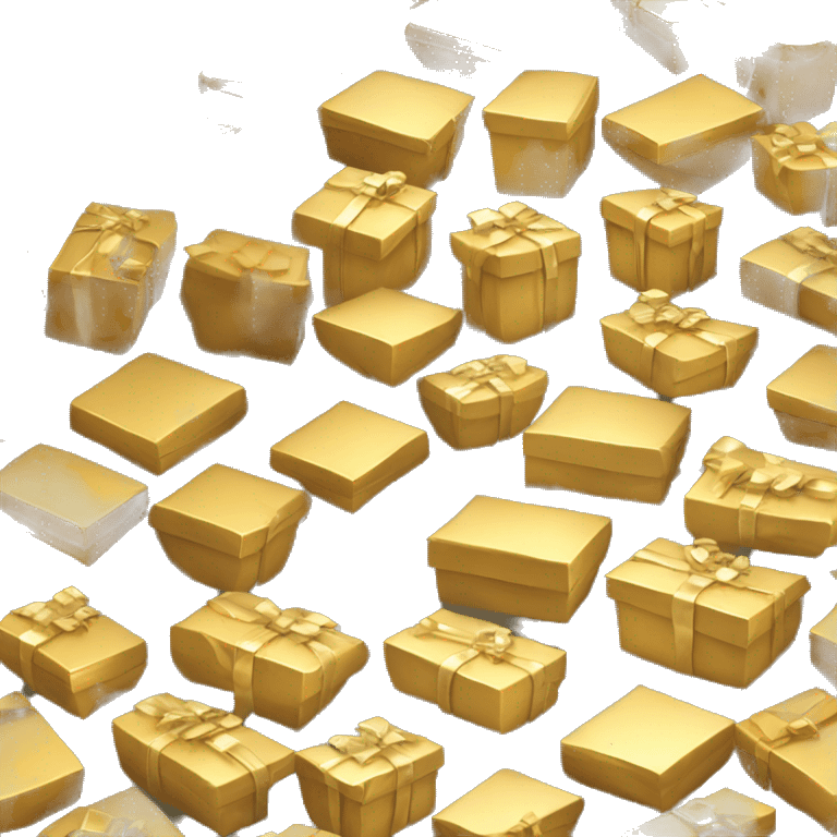 GIFTBOX Golden. Shiny edges. emoji