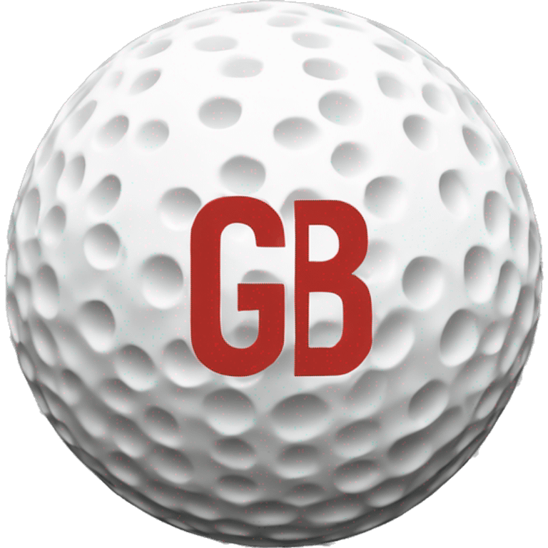 golf ball with “GB” monogram emoji