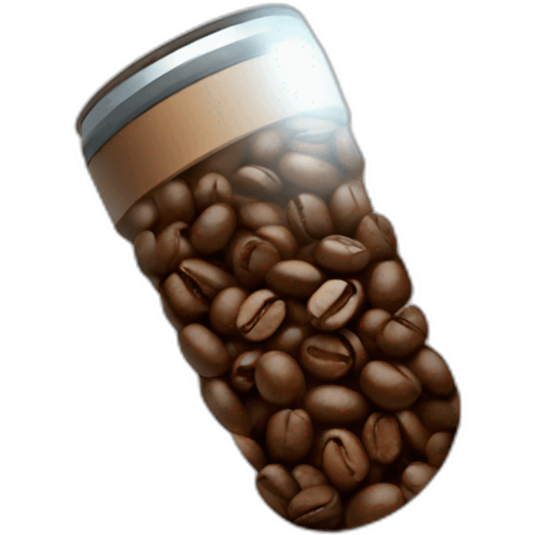 a flashlight made of coffee beans emoji