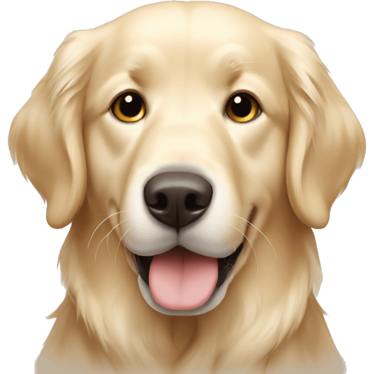 Cream colored golden retriever named Buddy emoji