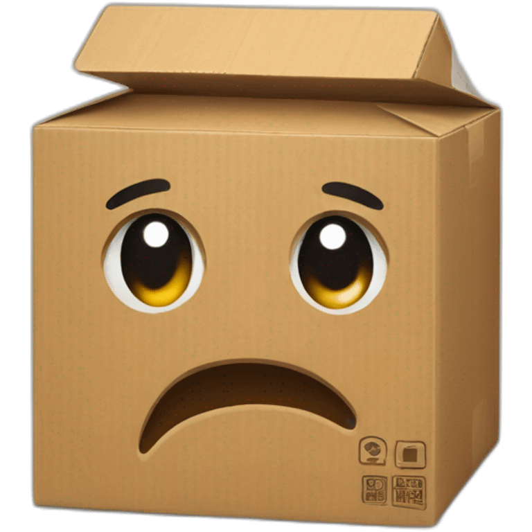 upset cardboard box emoji