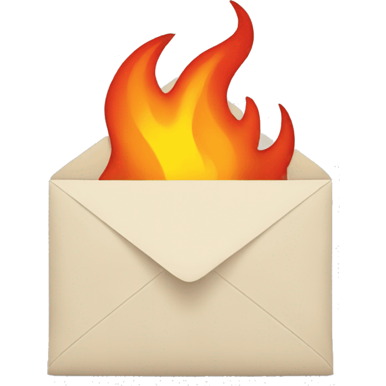 fire coming out of an envelope emoji