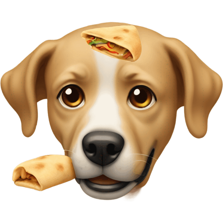 Dog eat pita emoji