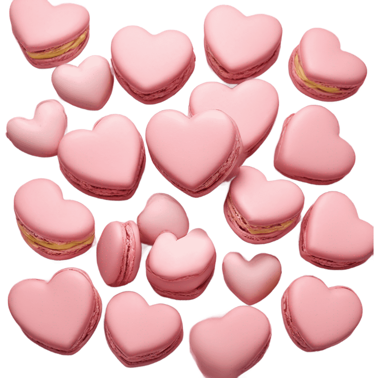 Light Pink heart macarons emoji