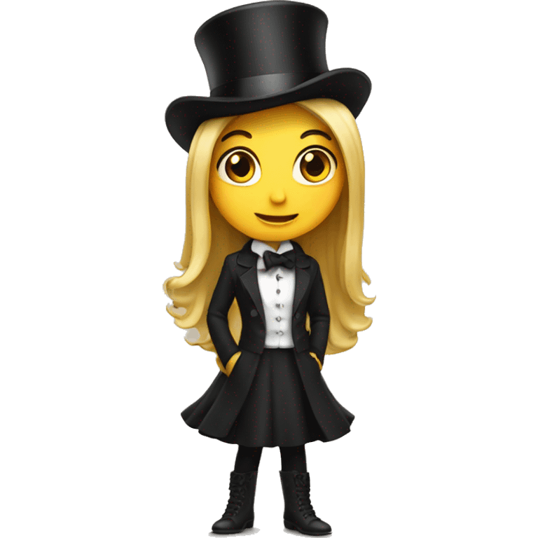 Girl with a top hat emoji