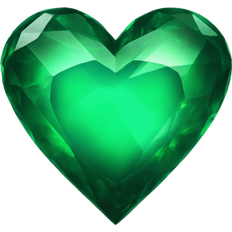 emerald glass heart emoji