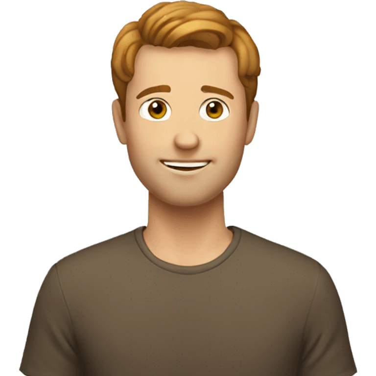 white man with short brown hair birthday emoji