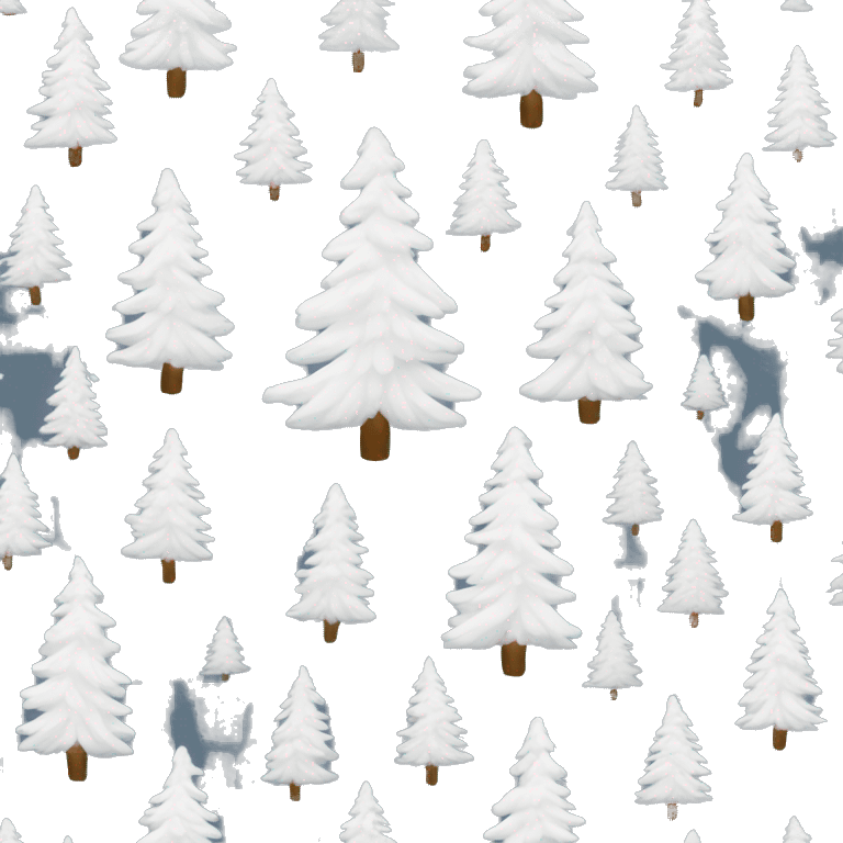  actual white fir christmas tree isolated.  emoji