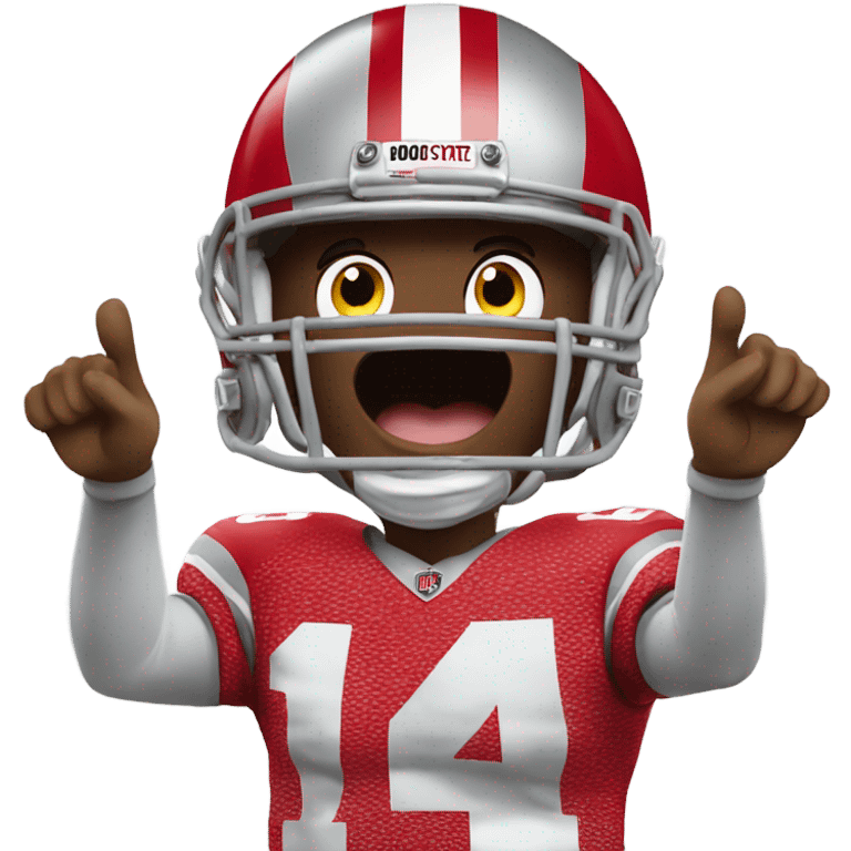 Ohio state buckeye cheering  emoji