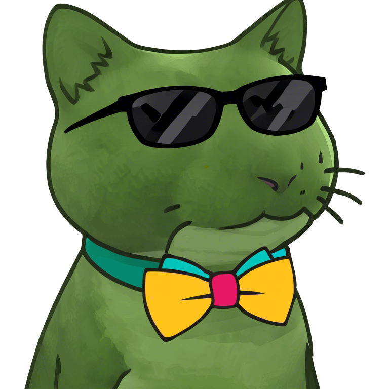 Cat with sunglasses emoji