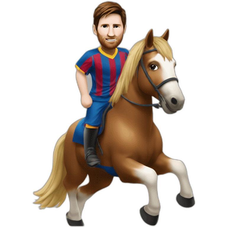 messi sur un cheval emoji