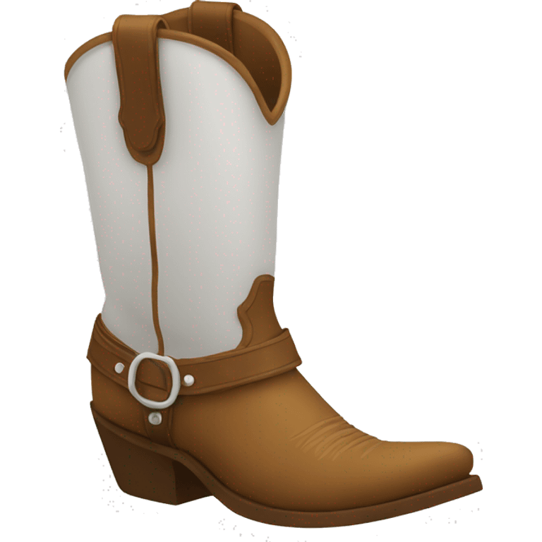 cowboy boot, white emoji