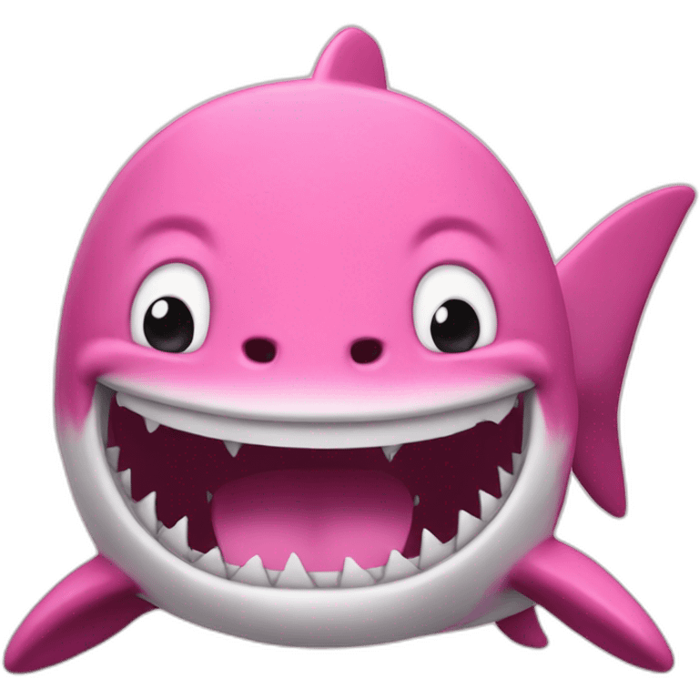 Pink shark furry emoji