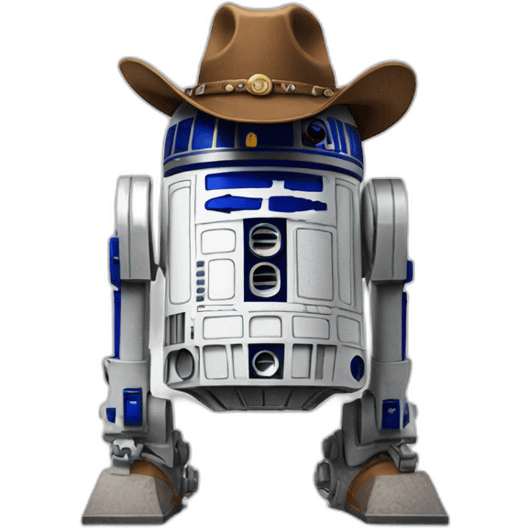 R2D2 with cowboy hat emoji