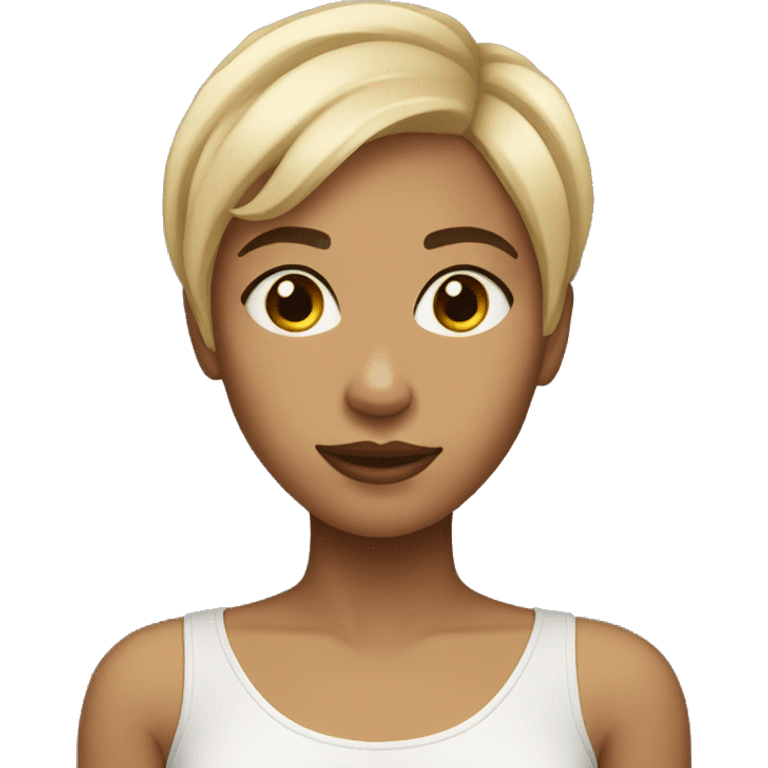 Light skin girl w short hair  emoji