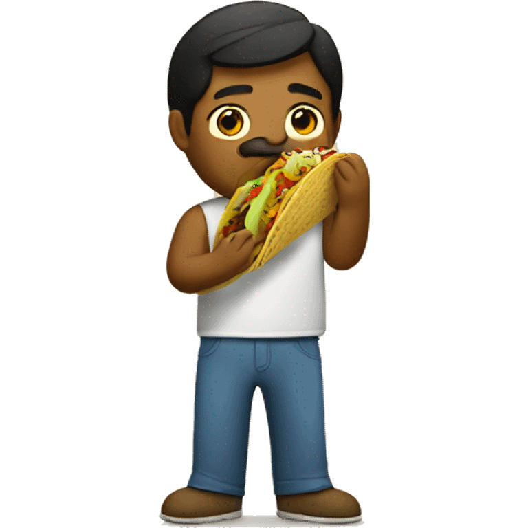 Mexican eating a taco emoji