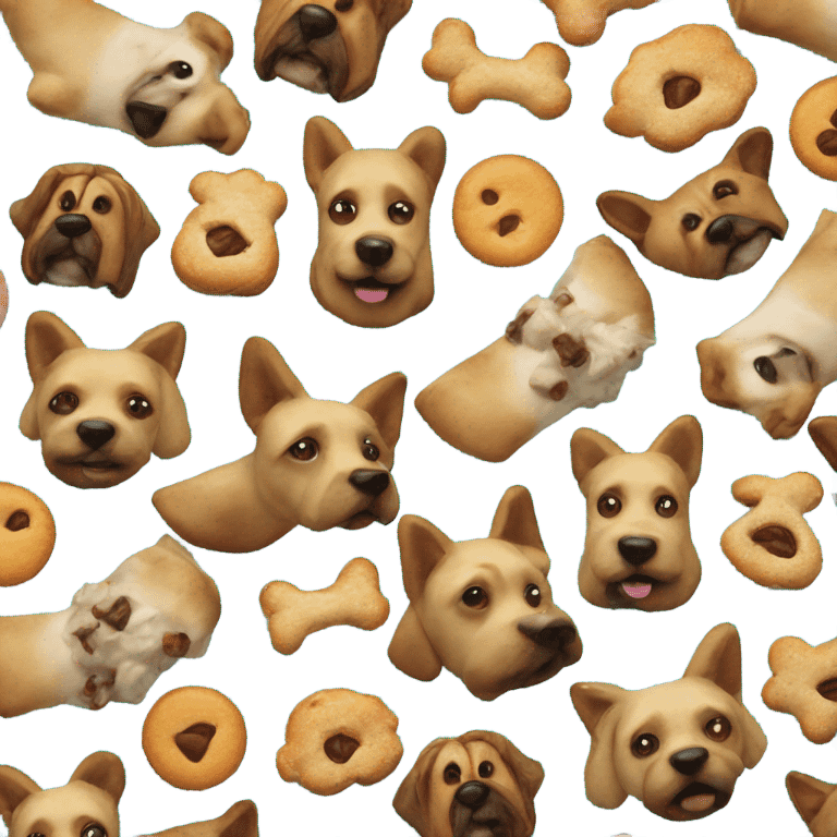 Dogs made out of pastries emoji