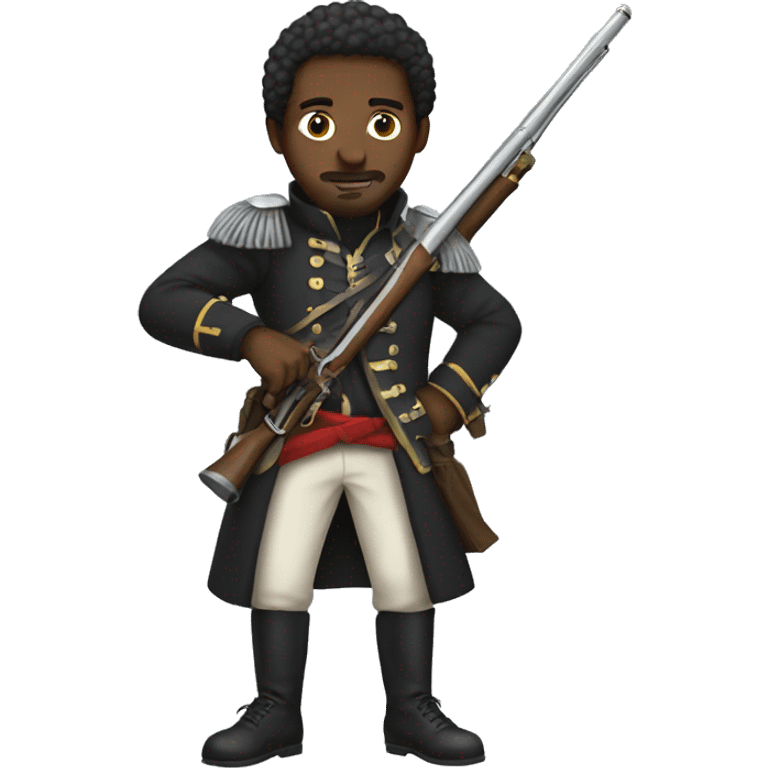 black man with musket emoji