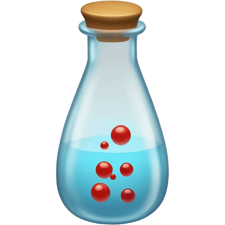 experiment vial, transparent emoji