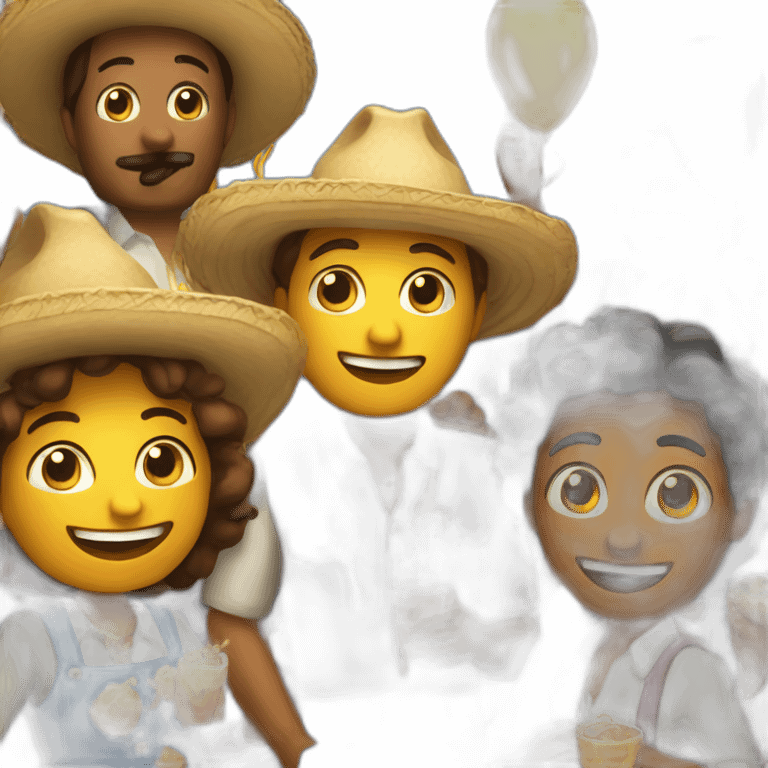 Amigos en una fiesta emoji