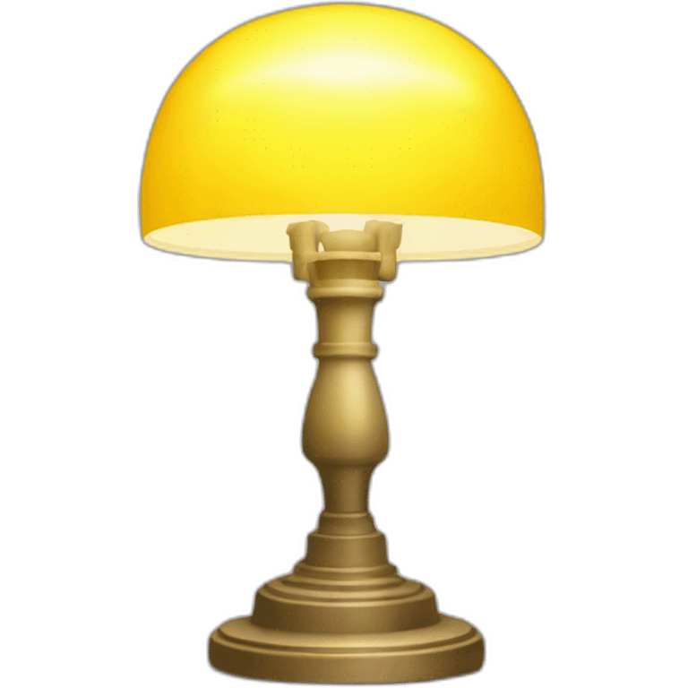 yellow lamp with brain shining emoji