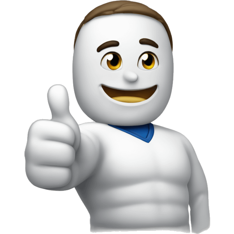 white michelin character, thumbs up emoji