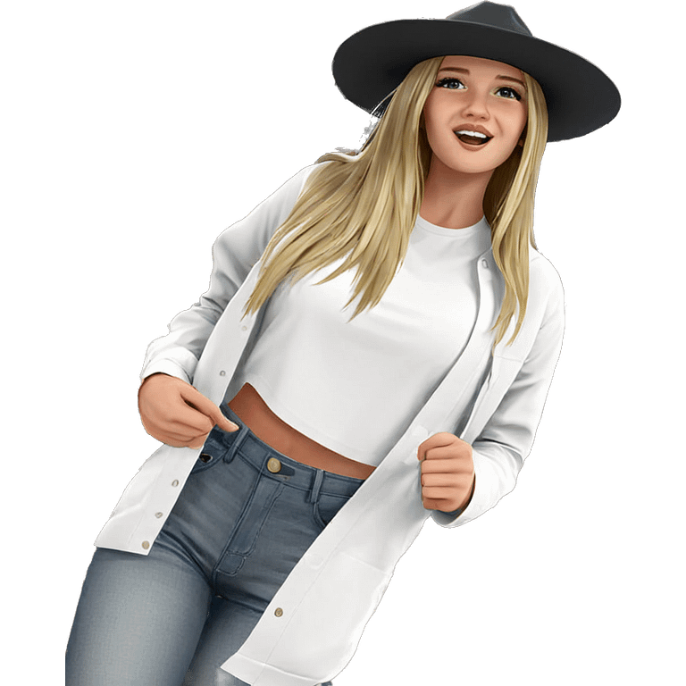 blonde girl in white shirt emoji