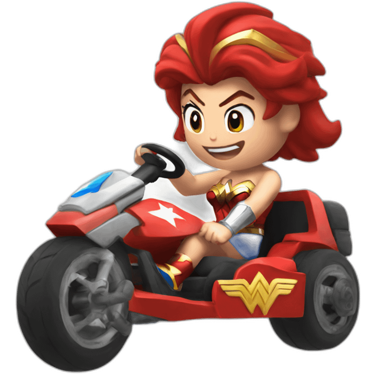 Wonder Woman Mario kart emoji