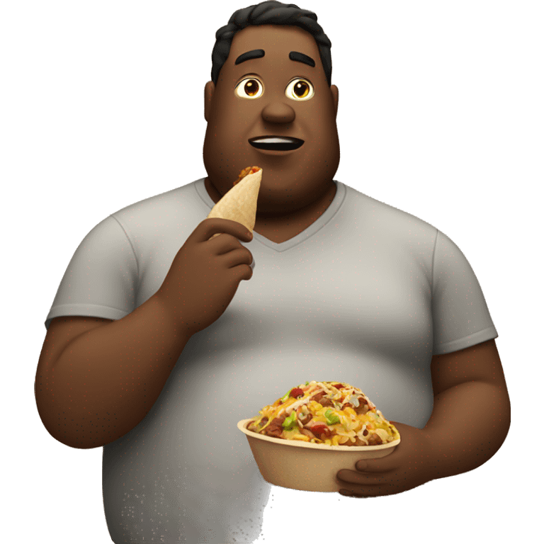 fat person eating chipotle  emoji