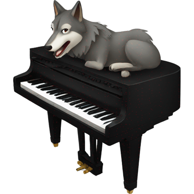 wolf  piano emoji