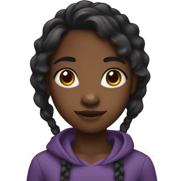 A black 12 years old girl emoji