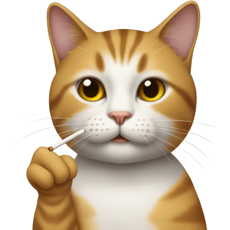 Cat smoking emoji