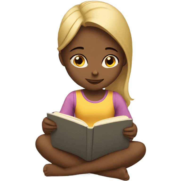 A girl reading a book emoji