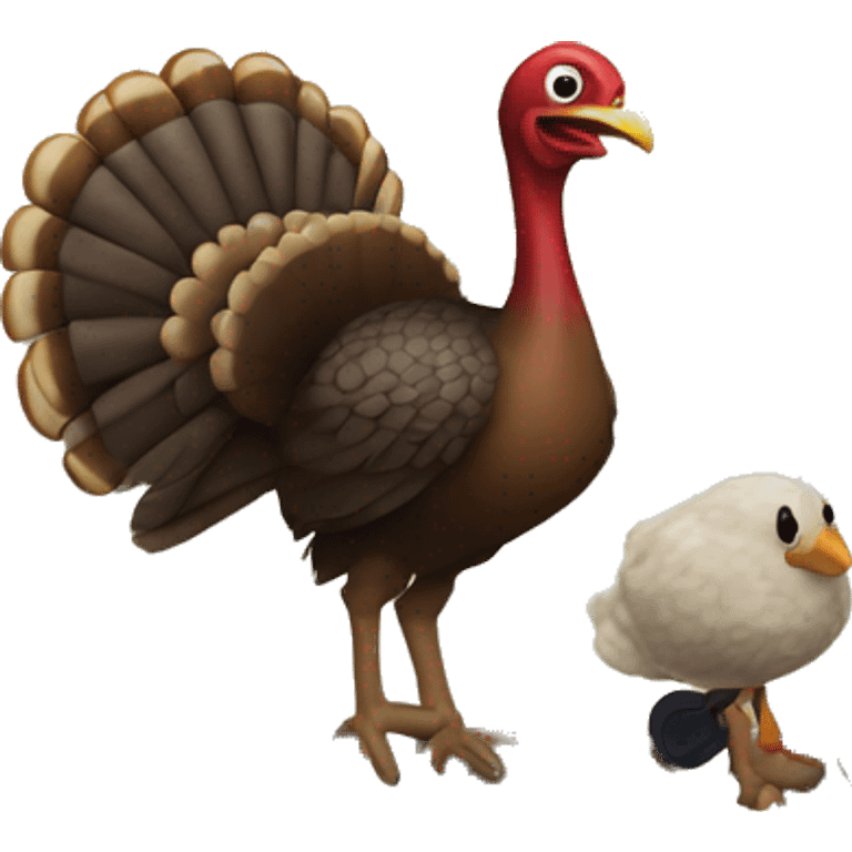 Animal turkey crossing Abbey Road emoji