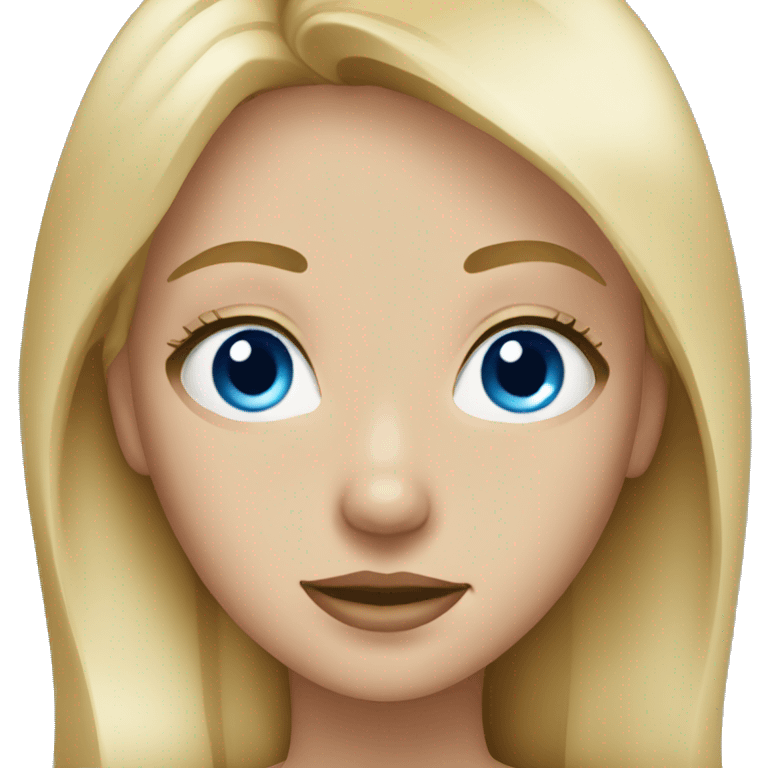 Blonde girl with blue eyes emoji