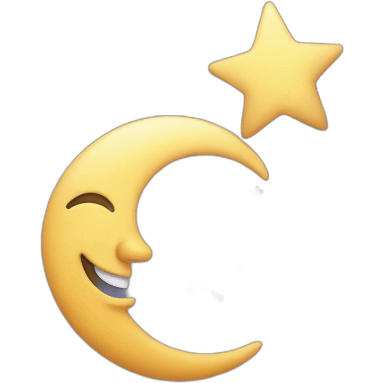 Moon and star  emoji