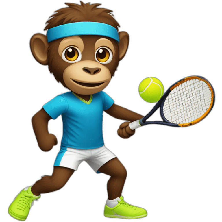 monkey tennis player emoji