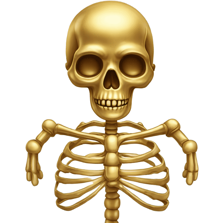 golden skeleton  emoji