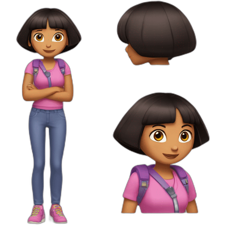 dora the explorer with bbl emoji