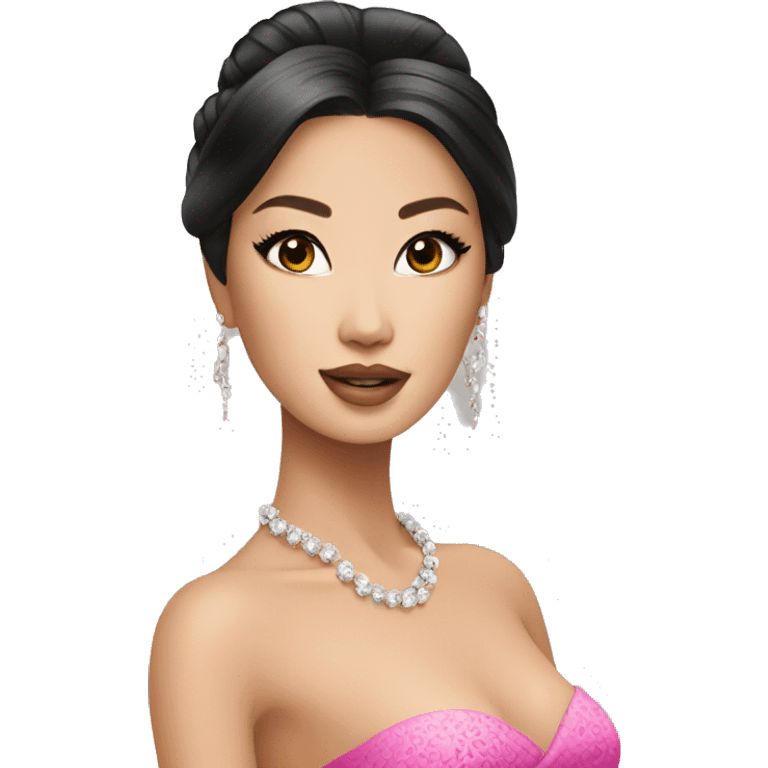 glamorous asian barbie  emoji