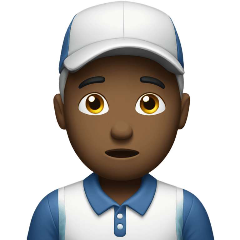 Sad golfer emoji