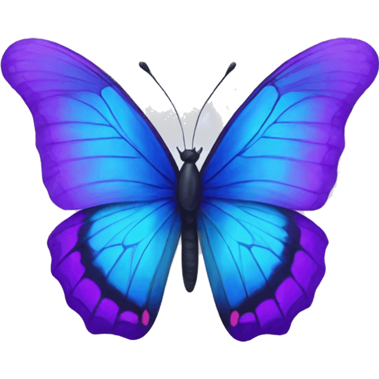 Blue and purple butterfly emoji