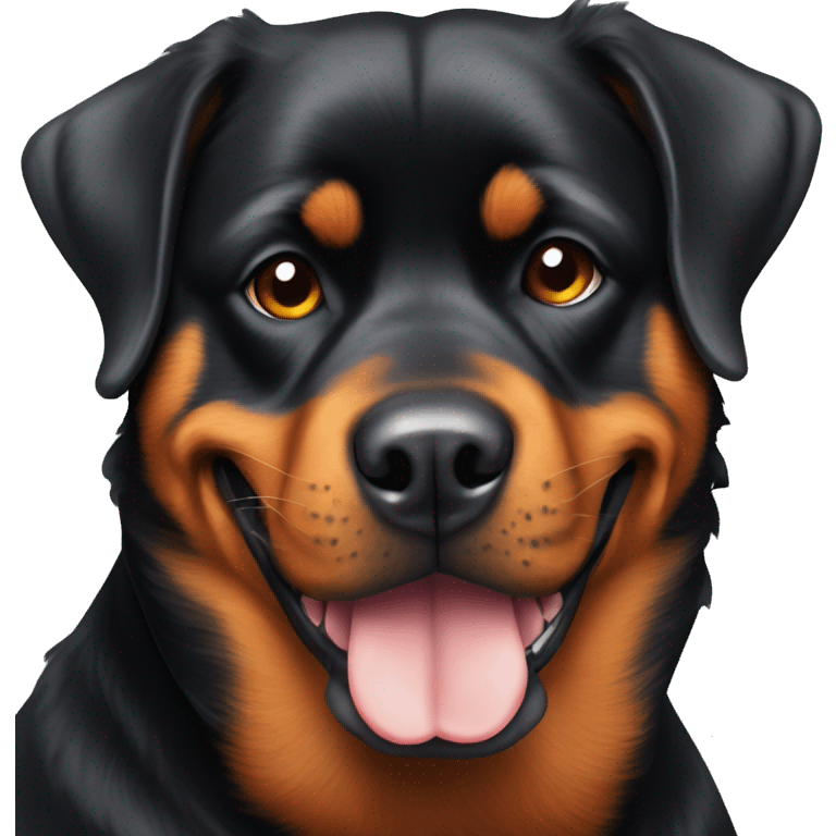 Rottweiler with orange mustache  emoji