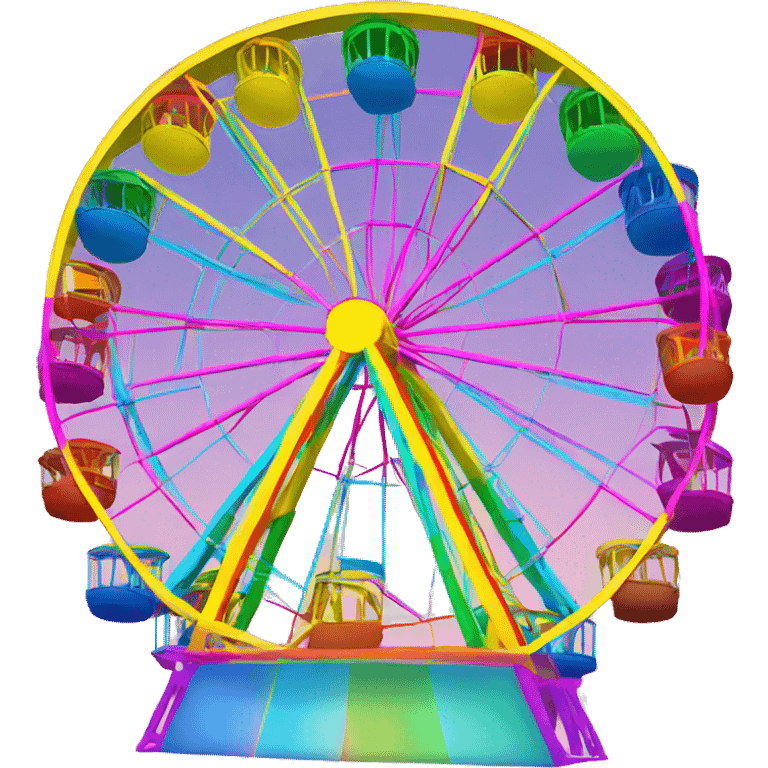 basic rainbow ferris wheel emoji