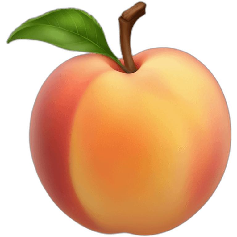 photo of a peach emoji