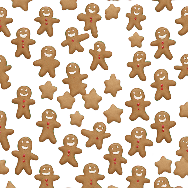 Pastel gingerbread man emoji